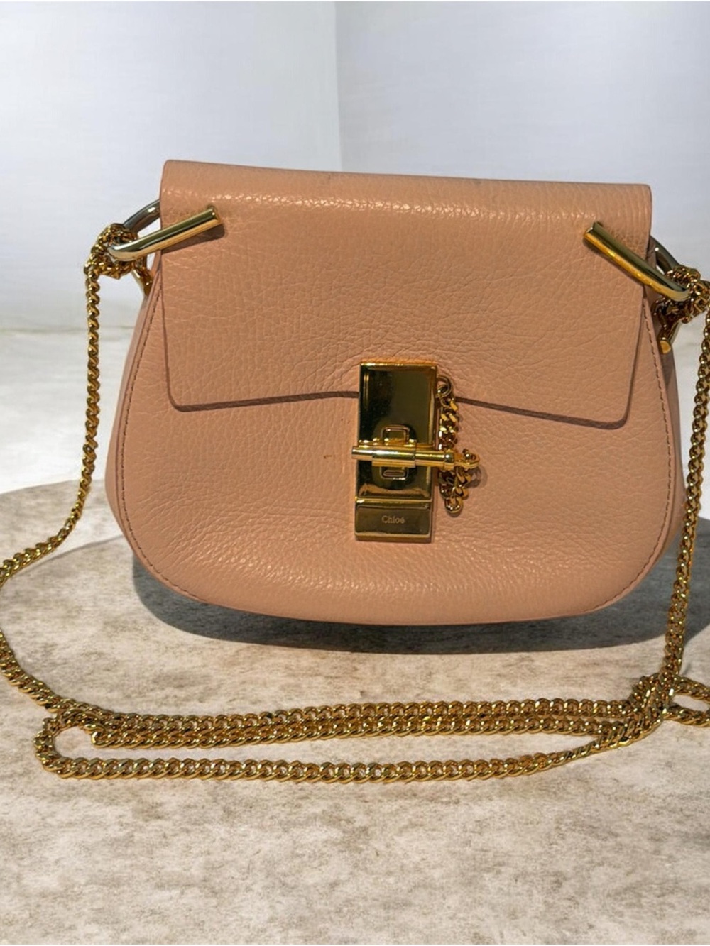 Chloe Mini Drew Crossbody Bag with Gold Hardware